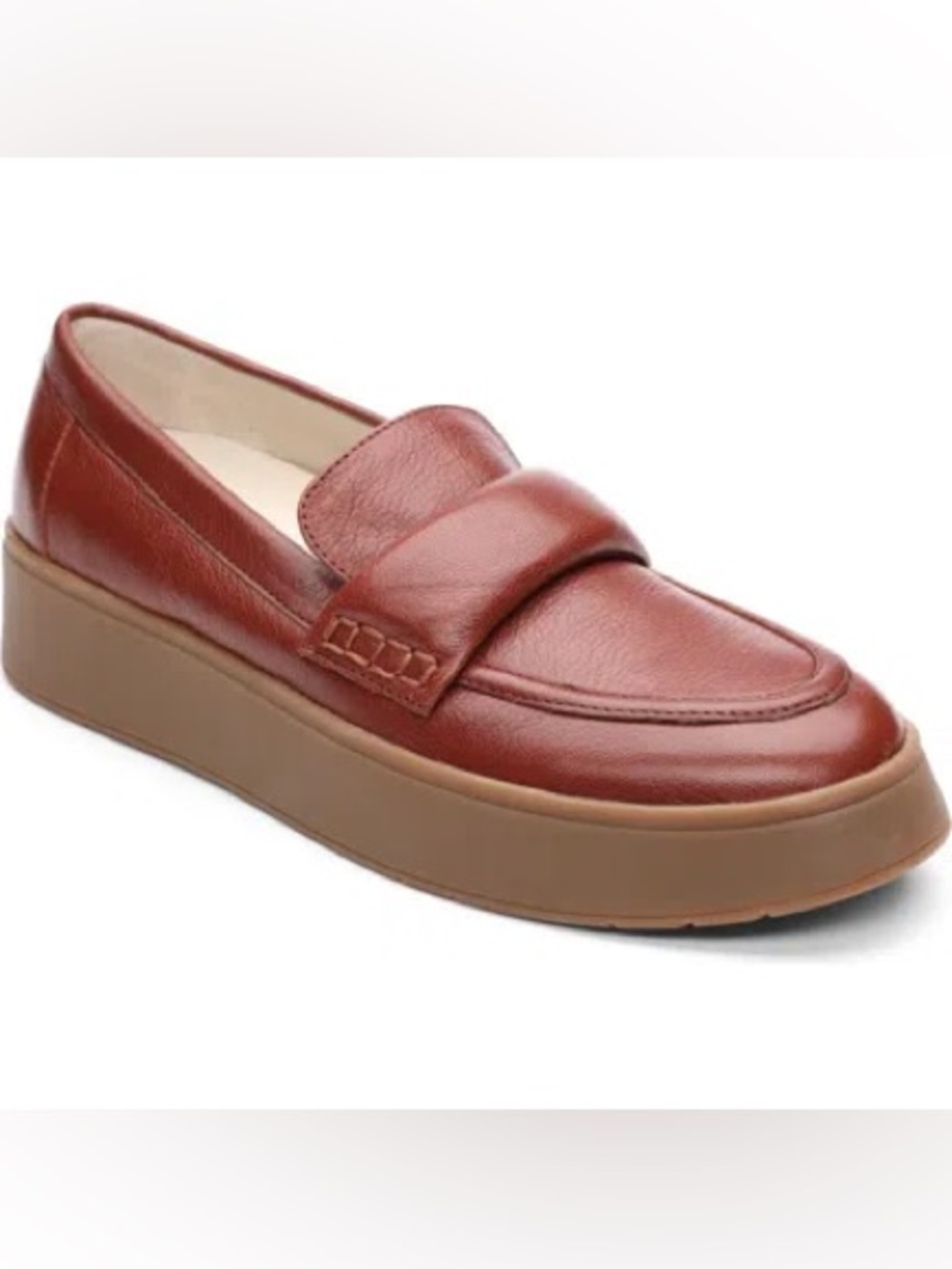 Sanctuary Women’s Platform Penny Loafers in Cognac Leather